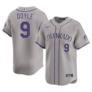 Colorado Rocks Brenton Doyle Limited Gray #9 Mens Jerseys 324678-441