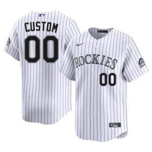 Colorado Rockies #00 Custom Mens White MLB Jersey 132146-942