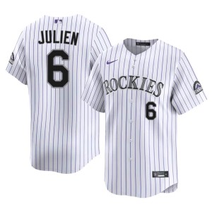 COL Rockies Mens White MLB #6 Edouard Julien Jersey 601060-204