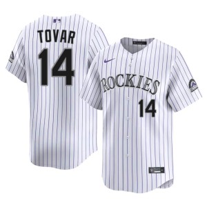 Colorado Rockies MLB White Men #14 Ezequiel Tovar Jersey 481123-536