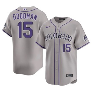 COL Rox #15 Men's Hunter Goodman Gray 2026 Jersey 977586-743