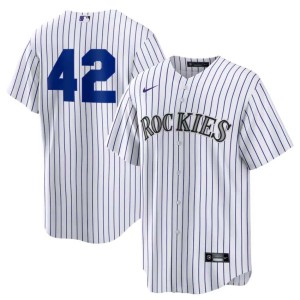 Rox White Mens #42 Jackie Robinson Day MLB Jersey 596872-624