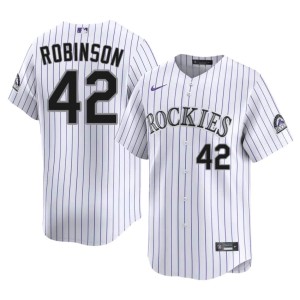 Colorado Rockies White Game #42 Mens Jackie Robinson Jerseys 636848-173