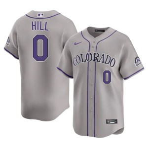 Rox Jaden Hill Mens #0 Gray Stitched Jerseys 902360-741