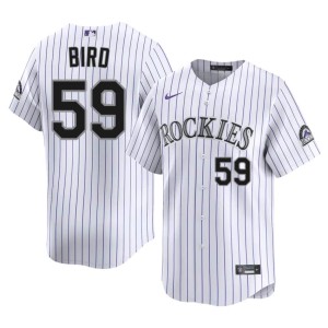 Colorado Rockies Men's Game #59 White Jake Bird Jersey 351766-140