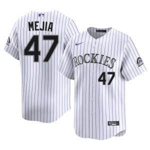 Colorado White Men's Authentic #47 Juan Mejia Jersey 400075-881