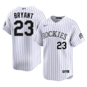 Colorado Rocks #23 Men's White Game Kris Bryant Jerseys 623441-341