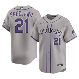 Colorado Rox Kyle Freeland Embroidery #21 Gray Men Jerseys 550858-779