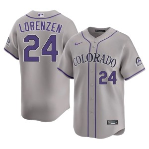 Rockies Gray Mens Player #24 Michael Lorenzen Jersey 477636-941