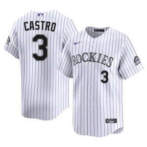 The Rox Player #3 White Willi Castro Men Jersey 212696-269