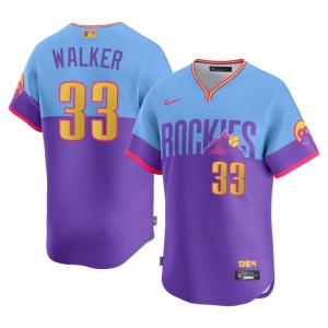 Colorado Rocks City Connect Men's Larry Walker Official #33 Purple/Blue Jersey 359629-138
