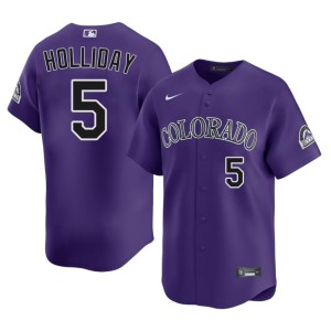 Rocks Purple Player #5 Mens Matt Holliday Jersey 118313-647