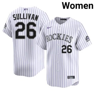 Colorado Womens Brett Sullivan White #26 Embroidery Jerseys 376673-672