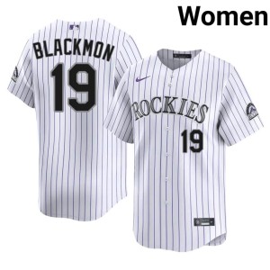 COL Rockies Popular Charlie Blackmon White #19 Women's Jersey 335660-121