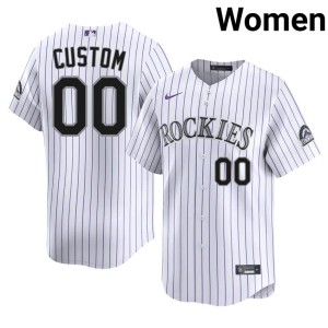 Colorado Rockies Custom White Popular Women #00 Jerseys 724452-164
