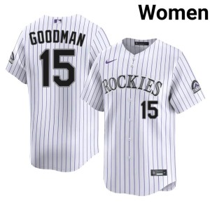 COL Rox #15 White Player Hunter Goodman Womens Jerseys 870051-637