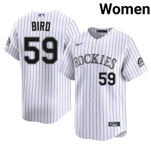 Colorado Rockies White Limited Jake Bird Women's #59 Jersey 325044-620