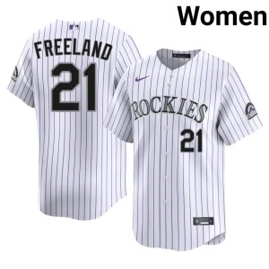 Rocks 2026 Womens White Kyle Freeland #21 Jerseys 997541-575