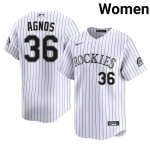 Rox Women's #36 Replica Zach Agnos White Jerseys 833911-628