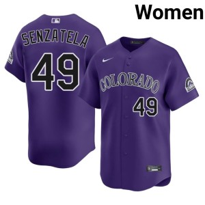 Colorado Rocks #49 Antonio Senzatela Purple Womens Limited Jersey 994186-695
