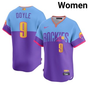 COL Rocks #9 Brenton Doyle Purple/Blue City Connect Game Womens Jersey 147005-628