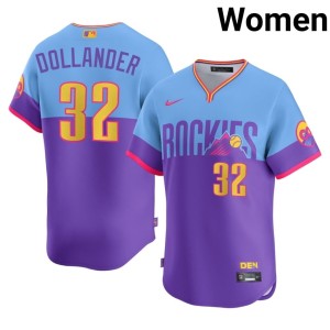 The Rox City Connect Stitched Womens Chase Dollander Purple/Blue #32 Jerseys 471615-883