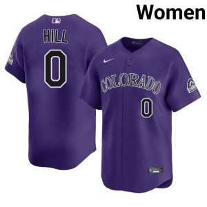 Colorado Rox Womens Jaden Hill #0 Purple Embroidery Jerseys 772486-427