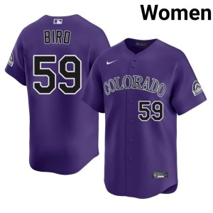 The Rox #59 Purple Womens Authentic Jake Bird Jersey 949433-177
