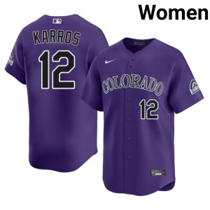 Rockies Purple Women Player Kyle Karros #12 Jerseys 235030-983