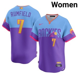 Colorado Rox Womens City Connect New TJ Rumfield Purple/Blue #7 Jersey 817345-203