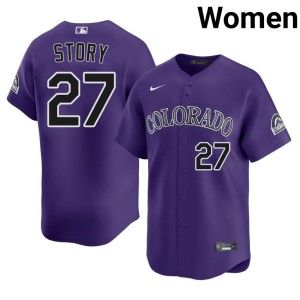 Rockies Women's #27 Purple Popular Trevor Story Jerseys 906883-895