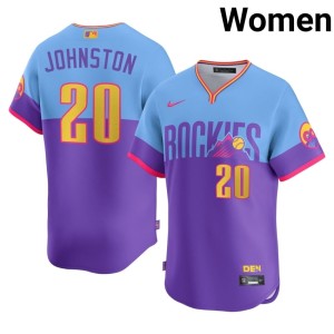 Colorado Rox Player Troy Johnston Purple/Blue Women's City Connect #20 Jersey 796455-258