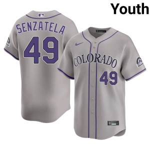 COL Rockies Player Antonio Senzatela Youth Gray #49 Jerseys 844522-836