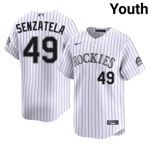 COL Rox Antonio Senzatela Limited Youth #49 White Jerseys 676227-721