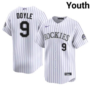 Colorado Rockies Player White #9 Youth Brenton Doyle Jersey 262650-470