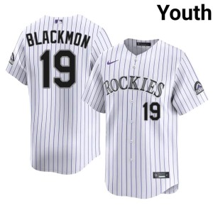 Colorado Limited #19 Charlie Blackmon White Youth Jersey 850656-162