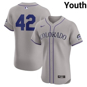 Colorado Rox #42 Youth New Jackie Robinson Day Gray Jerseys 703735-101