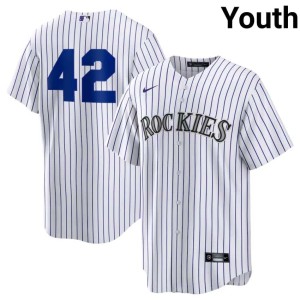 COL Rox #42 White Youth Player Jackie Robinson Day Jersey 267525-825