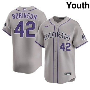 COL Youth Gray Limited #42 Jackie Robinson Jersey 410575-355