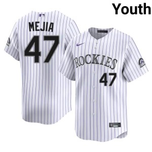 Colorado Rox #47 New Youth Juan Mejia White Jerseys 210630-980