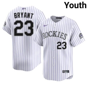 COL Rox MLB Kris Bryant White Youth #23 Jersey 121945-113