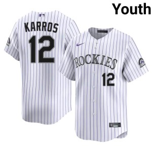 COL Rocks Youth Limited Kyle Karros White #12 Jersey 589358-384