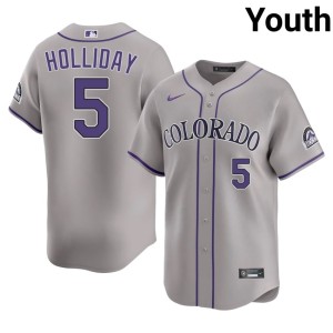 Colorado Rox #5 2026 Youth Matt Holliday Gray Jerseys 766118-261