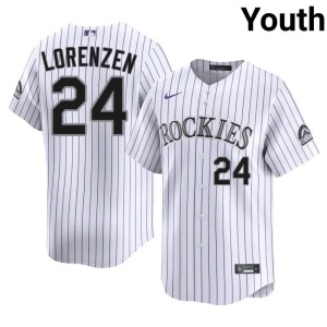 The Rocks Official Michael Lorenzen White #24 Youth Jersey 990707-645