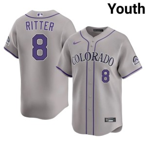 Rockies Youth #8 Gray Ryan Ritter Player Jerseys 475513-832