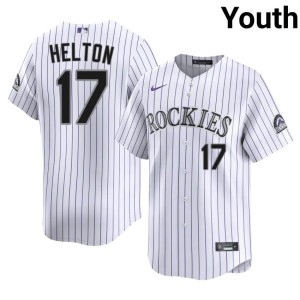 Colorado Rox White Popular Youth #17 Todd Helton Jerseys 600337-450