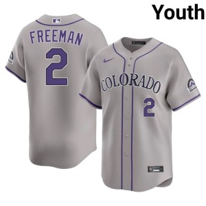 COL Rockies Youth #2 Gray Tyler Freeman MLB Jerseys 899768-976