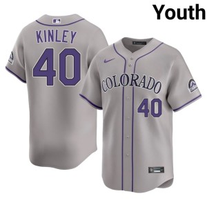 Rox #40 New Tyler Kinley Gray Youth Jersey 813771-908