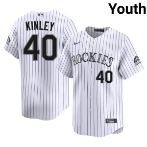 Colorado Rox Youth #40 Tyler Kinley MLB White Jersey 911705-197
