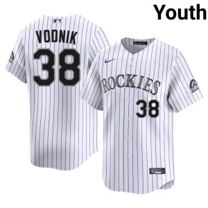 Colorado Rockies White Victor Vodnik #38 Authentic Youth Jerseys 770038-997